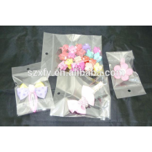 Clear plastic packing bag for hair decoration